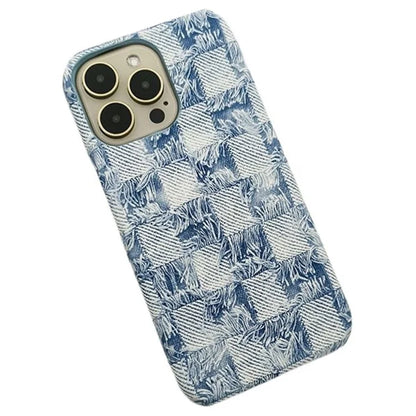 For iPhone 13 Pro Wholesale Phone Case Shockproof Jeans Texture PU+PC Phone Cover