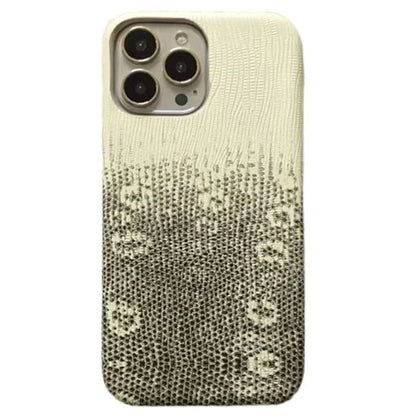 For iPhone 14 Pro Phone Cover Gradient Color PU Leather+PC Anti-Drop Phone Case
