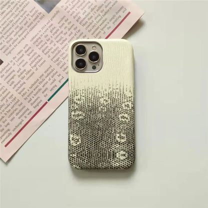 For iPhone 14 Pro Phone Cover Gradient Color PU Leather+PC Anti-Drop Phone Case