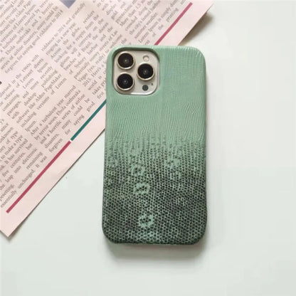 For iPhone 14 Pro Phone Cover Gradient Color PU Leather+PC Anti-Drop Phone Case