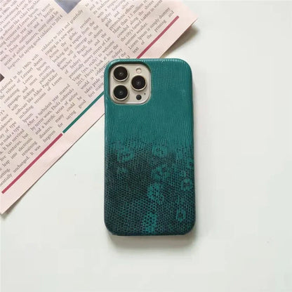 For iPhone 14 Pro Phone Cover Gradient Color PU Leather+PC Anti-Drop Phone Case