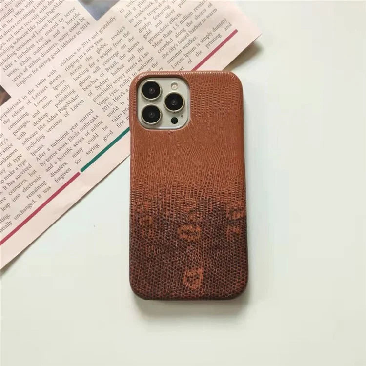 For iPhone 14 Pro Phone Cover Gradient Color PU Leather+PC Anti-Drop Phone Case
