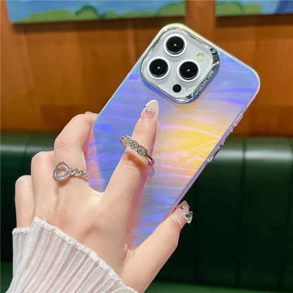 For iPhone 14 Pro Max IMD Electroplating Phone Case Ring Kickstand PC+TPU Matte Cover