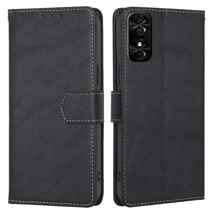 For TCL 50 SE Case PU Leather Magnetic Clasp Phone Cover RFID Blocking Protection