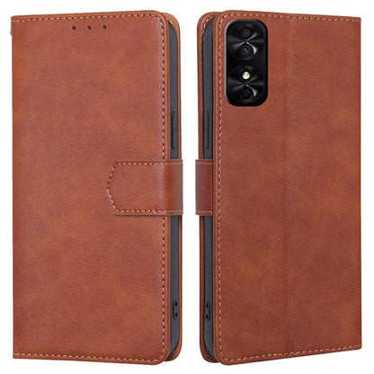 For TCL 50 SE Case PU Leather Magnetic Clasp Phone Cover RFID Blocking Protection