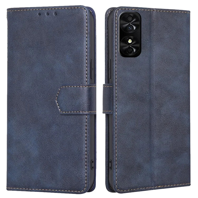 For TCL 50 SE Case PU Leather Magnetic Clasp Phone Cover RFID Blocking Protection