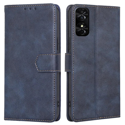 For TCL 50 SE Case PU Leather Magnetic Clasp Phone Cover RFID Blocking Protection