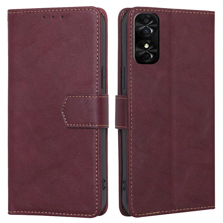 For TCL 50 SE Case PU Leather Magnetic Clasp Phone Cover RFID Blocking Protection