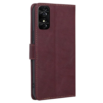 For TCL 50 SE Case PU Leather Magnetic Clasp Phone Cover RFID Blocking Protection
