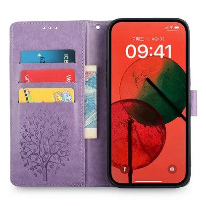 For TCL 50 SE Wallet Case PU Leather Deer Tree Pattern Phone Cover Wholesale