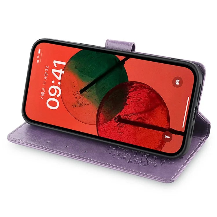 For TCL 50 SE Wallet Case PU Leather Deer Tree Pattern Phone Cover Wholesale