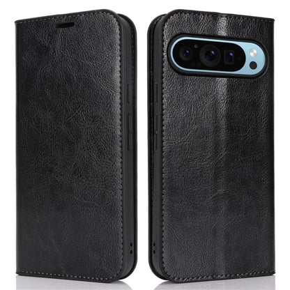 For Google Pixel 9 Pro XL Phone Wallet Case Crazy Horse Texture Split Leather Stand Cover