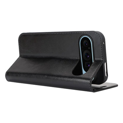 For Google Pixel 9 Pro XL Phone Wallet Case Crazy Horse Texture Split Leather Stand Cover