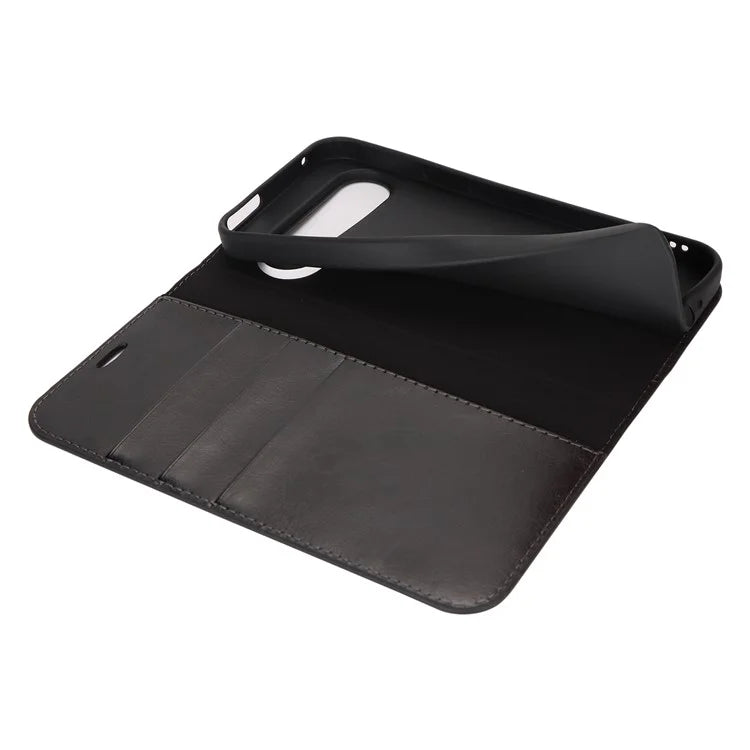 For Google Pixel 9 Pro XL Phone Wallet Case Crazy Horse Texture Split Leather Stand Cover