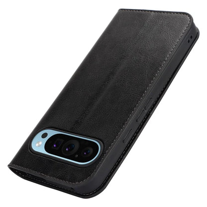 For Google Pixel 9 Pro XL Phone Wallet Case Crazy Horse Texture Split Leather Stand Cover