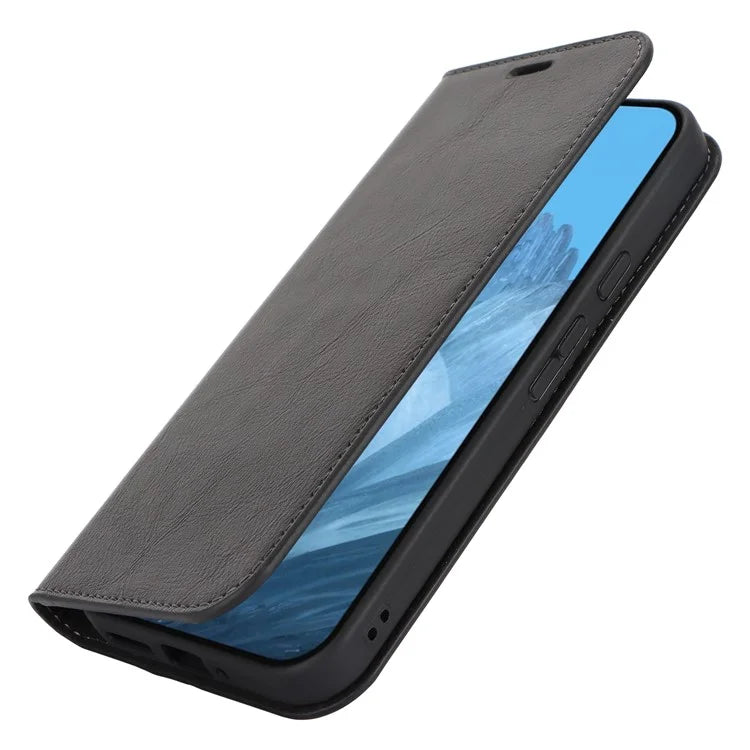 For Google Pixel 9 Pro XL Phone Wallet Case Crazy Horse Texture Split Leather Stand Cover