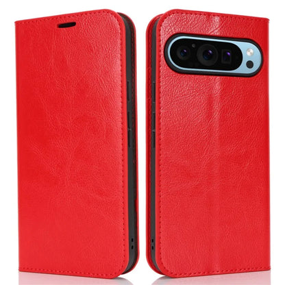 For Google Pixel 9 Pro XL Phone Wallet Case Crazy Horse Texture Split Leather Stand Cover
