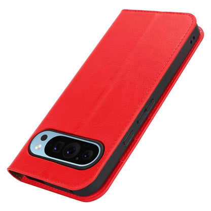 For Google Pixel 9 Pro XL Phone Wallet Case Crazy Horse Texture Split Leather Stand Cover