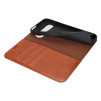For Google Pixel 9 Pro XL Phone Wallet Case Crazy Horse Texture Split Leather Stand Cover
