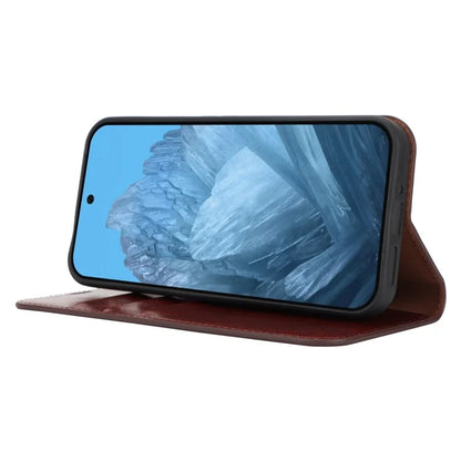 For Google Pixel 9 Pro XL Phone Wallet Case Crazy Horse Texture Split Leather Stand Cover