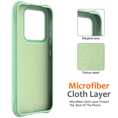 For Xiaomi 14 Case Compatible with MagSafe Ripple Texture Liquid Silicone Protective Cover with Strap