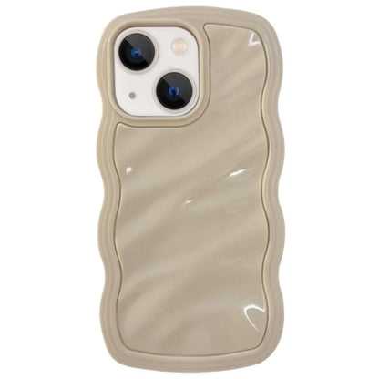 For iPhone 13 TPU Case Water Ripple Wave Frame Protective Phone Cover