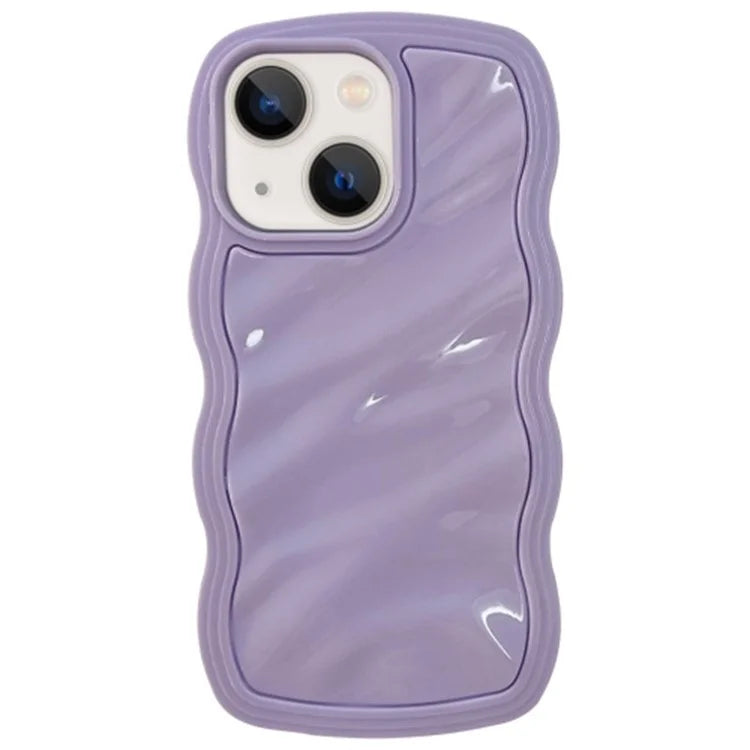 For iPhone 13 TPU Case Water Ripple Wave Frame Protective Phone Cover