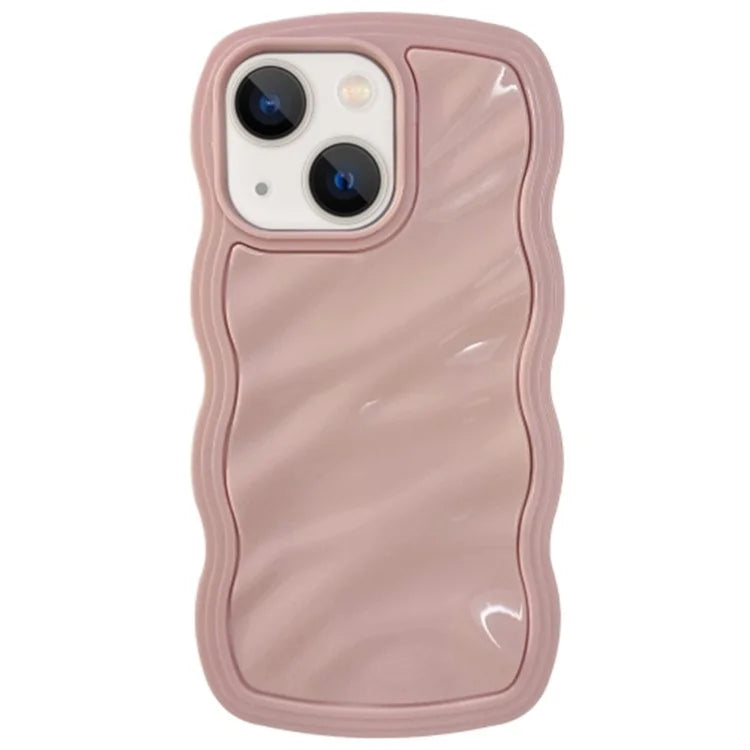 For iPhone 13 TPU Case Water Ripple Wave Frame Protective Phone Cover