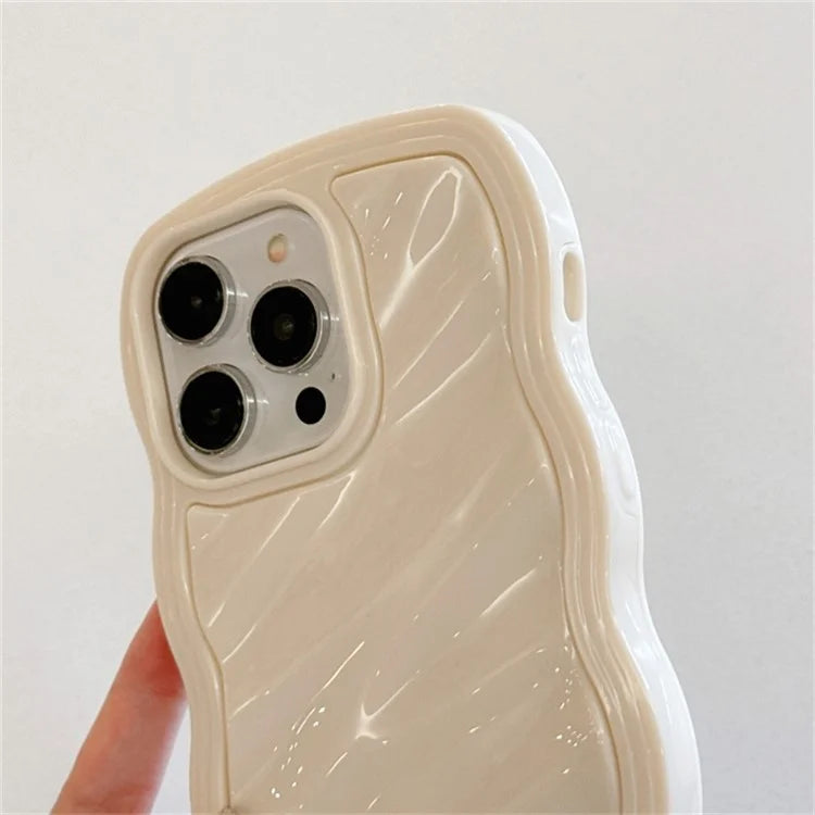 For iPhone 15 Pro Max Case Water Ripple Pattern TPU Phone Back Cover
