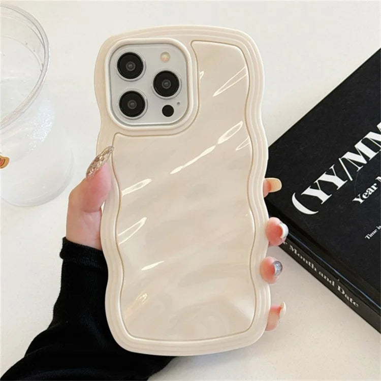 For iPhone 13 Pro Slim Case Water Ripple Pattern TPU Shockproof Phone Cover