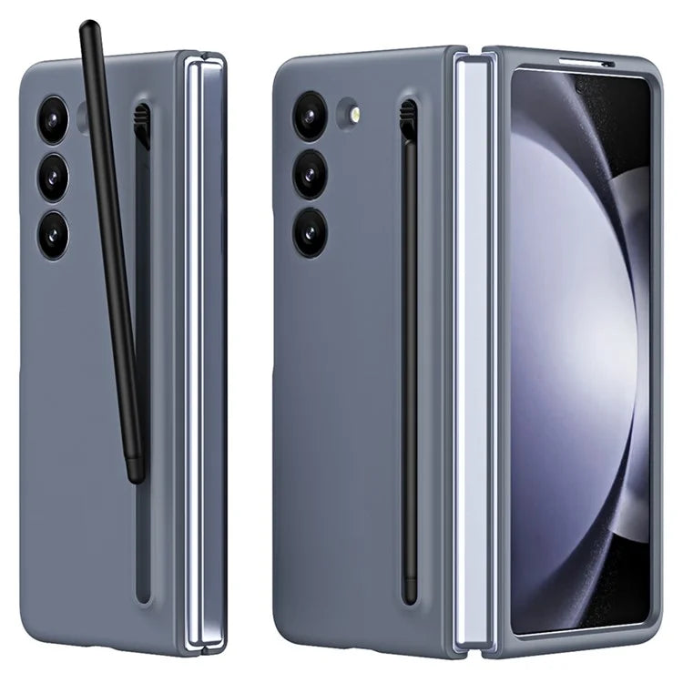 For Galaxy Z Fold6 5G Phone Case Skin-Touch Hard PC Shell with Stylus