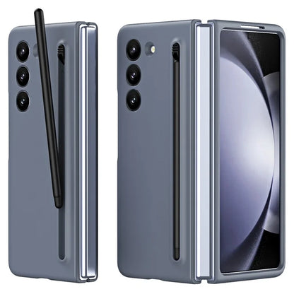 For Galaxy Z Fold6 5G Phone Case Skin-Touch Hard PC Shell with Stylus