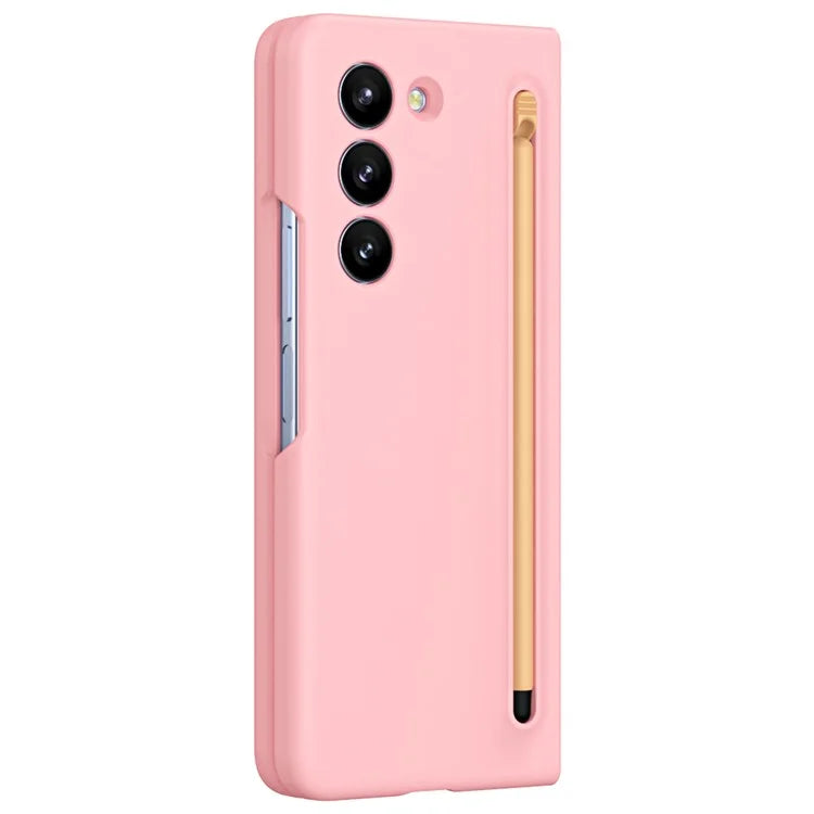 For Galaxy Z Fold6 5G Phone Case Skin-Touch Hard PC Shell with Stylus