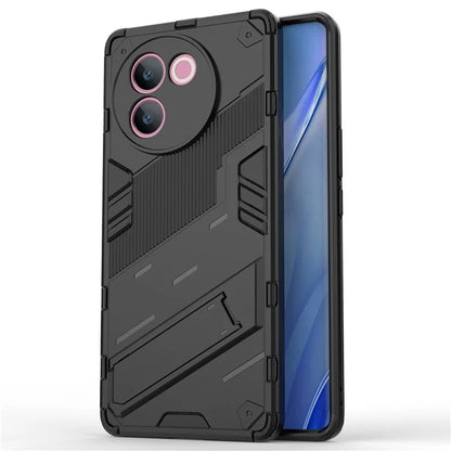 For vivo V30e 5G Kickstand Cover PC+TPU Shockproof Anti Scratch Phone Case