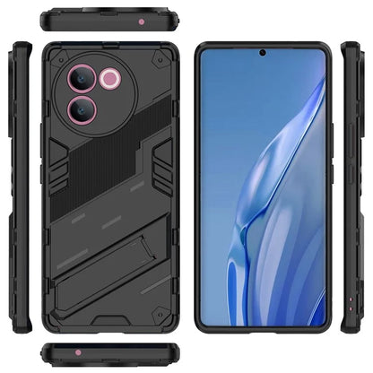 For vivo V30e 5G Kickstand Cover PC+TPU Shockproof Anti Scratch Phone Case