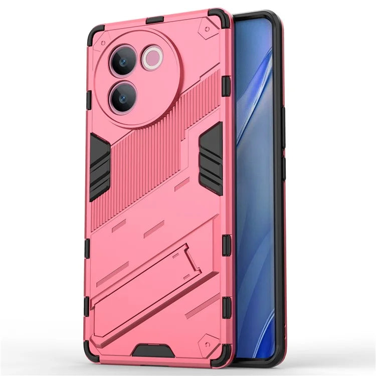 For vivo V30e 5G Kickstand Cover PC+TPU Shockproof Anti Scratch Phone Case