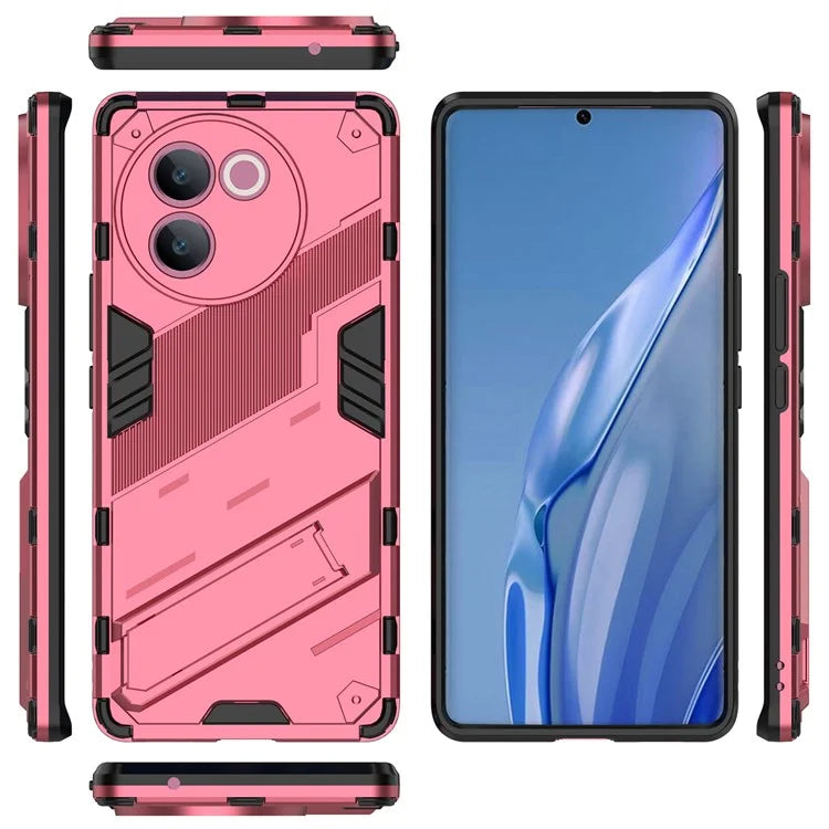 For vivo V30e 5G Kickstand Cover PC+TPU Shockproof Anti Scratch Phone Case