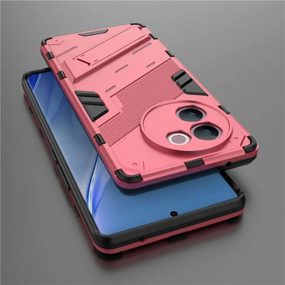 For vivo V30e 5G Kickstand Cover PC+TPU Shockproof Anti Scratch Phone Case