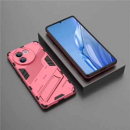 For vivo V30e 5G Kickstand Cover PC+TPU Shockproof Anti Scratch Phone Case
