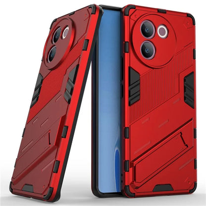 For vivo V30e 5G Kickstand Cover PC+TPU Shockproof Anti Scratch Phone Case