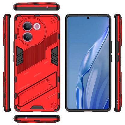 For vivo V30e 5G Kickstand Cover PC+TPU Shockproof Anti Scratch Phone Case