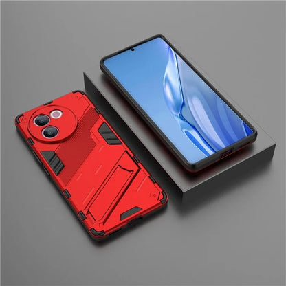 For vivo V30e 5G Kickstand Cover PC+TPU Shockproof Anti Scratch Phone Case
