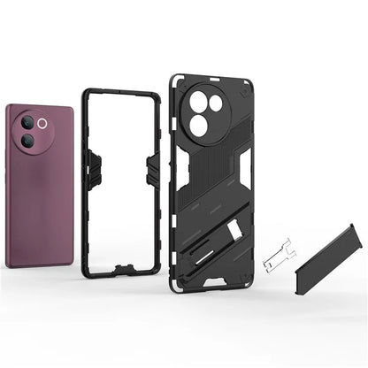 For vivo V30e 5G Kickstand Cover PC+TPU Shockproof Anti Scratch Phone Case