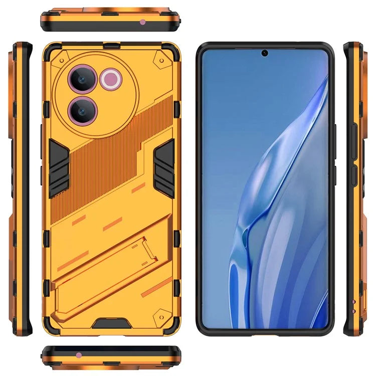 For vivo V30e 5G Kickstand Cover PC+TPU Shockproof Anti Scratch Phone Case