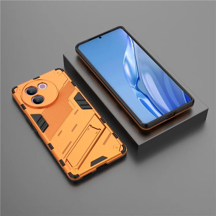 For vivo V30e 5G Kickstand Cover PC+TPU Shockproof Anti Scratch Phone Case