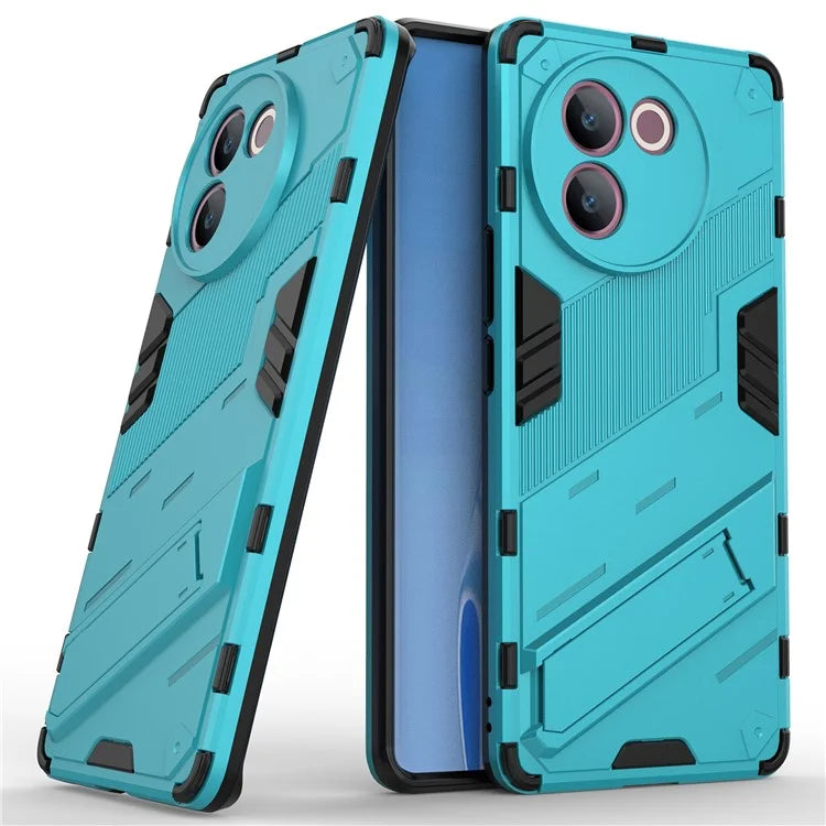 For vivo V30e 5G Kickstand Cover PC+TPU Shockproof Anti Scratch Phone Case