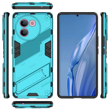 For vivo V30e 5G Kickstand Cover PC+TPU Shockproof Anti Scratch Phone Case