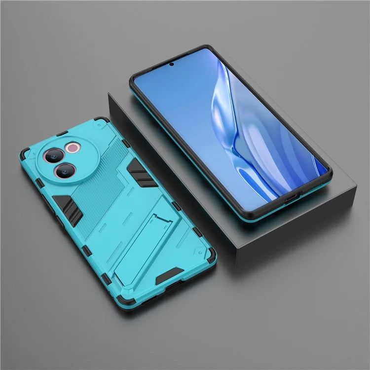 For vivo V30e 5G Kickstand Cover PC+TPU Shockproof Anti Scratch Phone Case