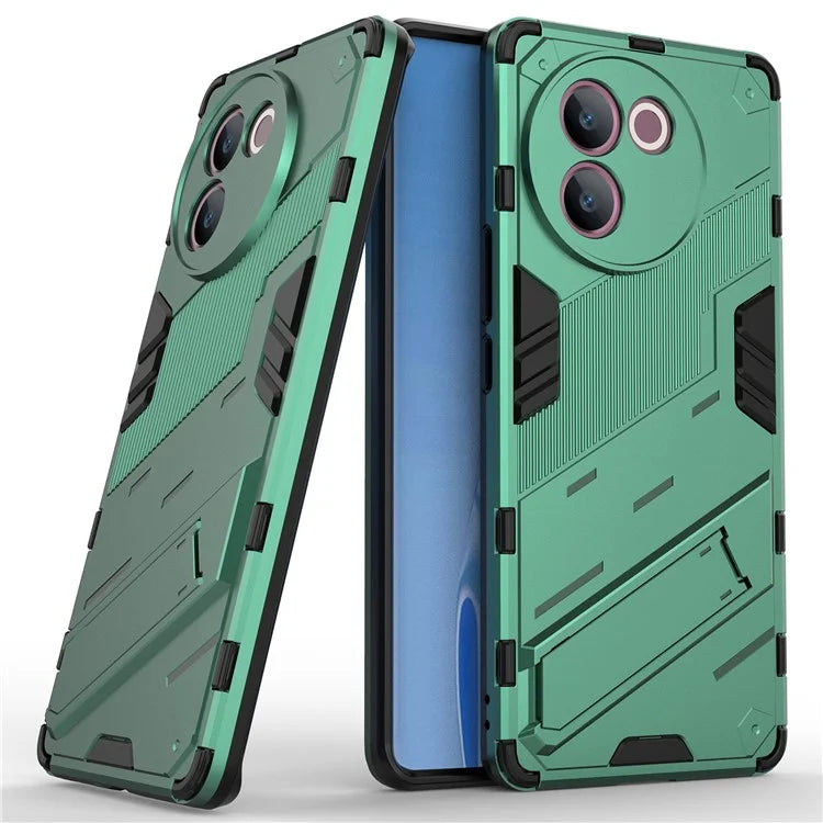 For vivo V30e 5G Kickstand Cover PC+TPU Shockproof Anti Scratch Phone Case