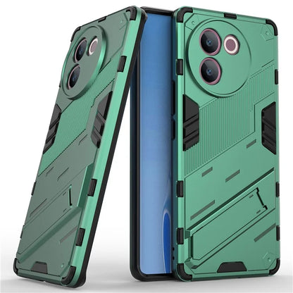 For vivo V30e 5G Kickstand Cover PC+TPU Shockproof Anti Scratch Phone Case